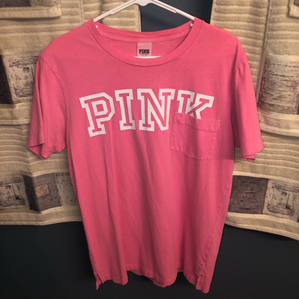 Pink short sleeve shirt